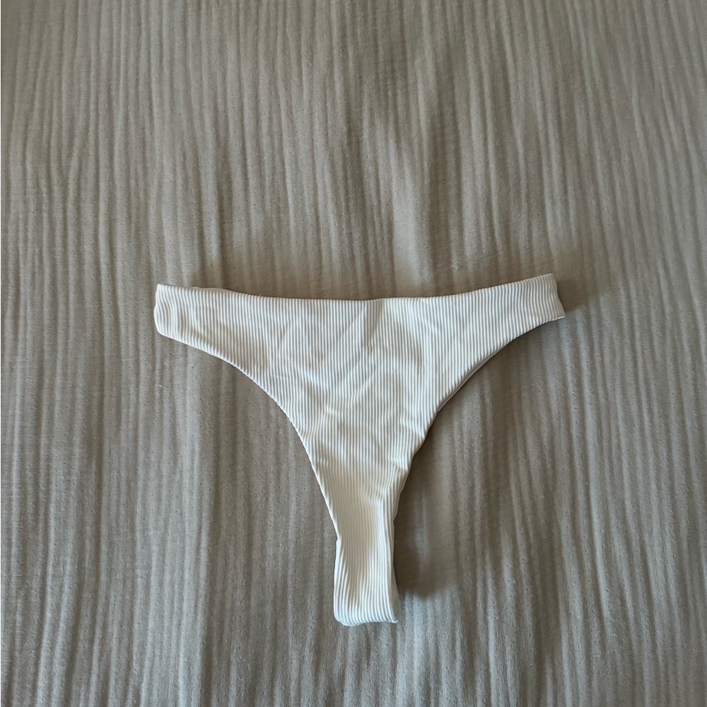 Jacks Ribbed White Bottoms size S